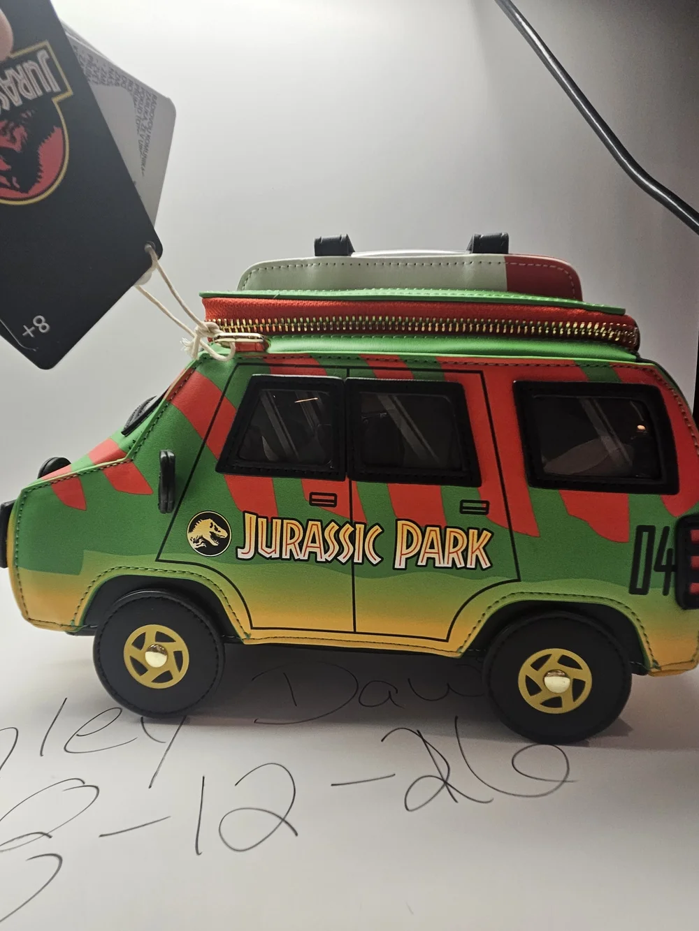 Loungefly Jurassic Park Green Red Van Crossbody Bag